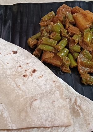 A picture of String beans Sabji (Farasbi chi Bhaji).