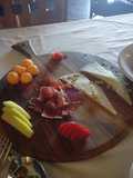 Ensalada con higos y crujientes de jamón serrano