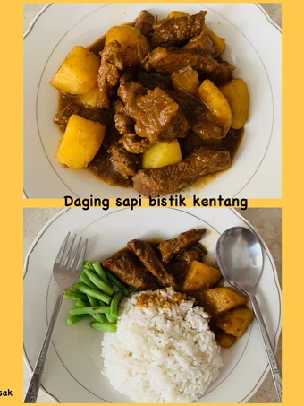Langkah Mudah untuk Menyiapkan Resep Daging sapi bistik kentang Anti Ribet, Menggugah Selera