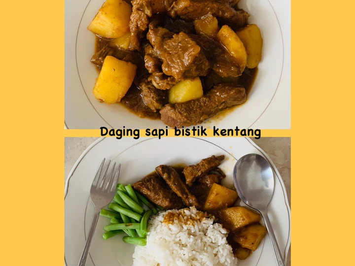 Langkah Mudah untuk Menyiapkan Resep Daging sapi bistik kentang Anti Ribet, Menggugah Selera