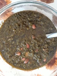 عکسی از دستور قرمه سبزی فوری😅