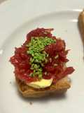 Tartare al coltello marinata in salsa d’ostriche