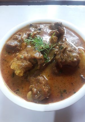 A picture of Mutton Curry.