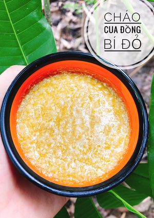 Hình của món Ăn dặm - Cháo cua đồng bí đỏ.