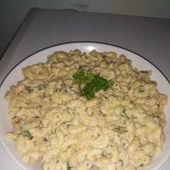 A picture of Macaroni Carbonara.