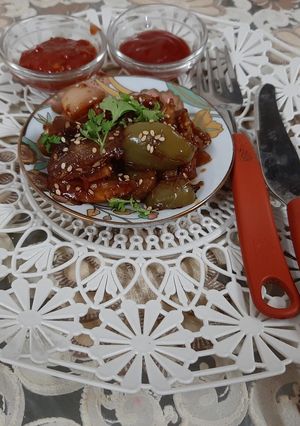 A picture of Honey chilli Potato.