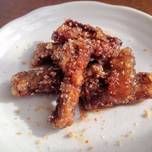 Fried Burdock Root with Sweet & Salty sauce
