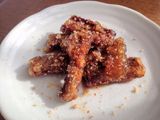 Fried Burdock Root with Sweet & Salty sauce