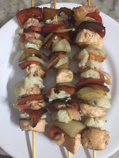 Una foto de Brochettes de pescado en dos pasos!
