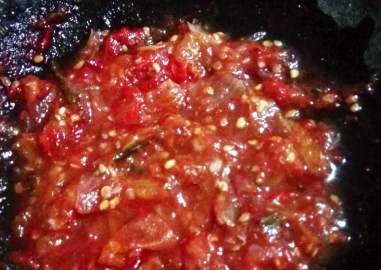 Langkah Mudah untuk Membuat Sambal terasi Jeruk limau, Lezat Sekali