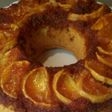 Bizcochuelo de naranja invertido