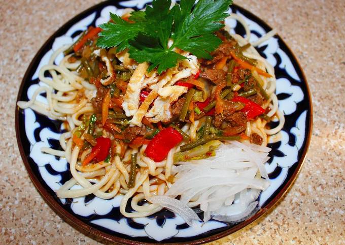 Ковурма лагман - Жареный лагман