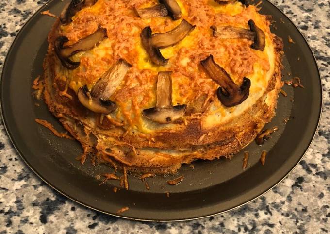 Блинный пирог с грибами, сыром и помидорами — пошаговый рецепт | irhidey.ru