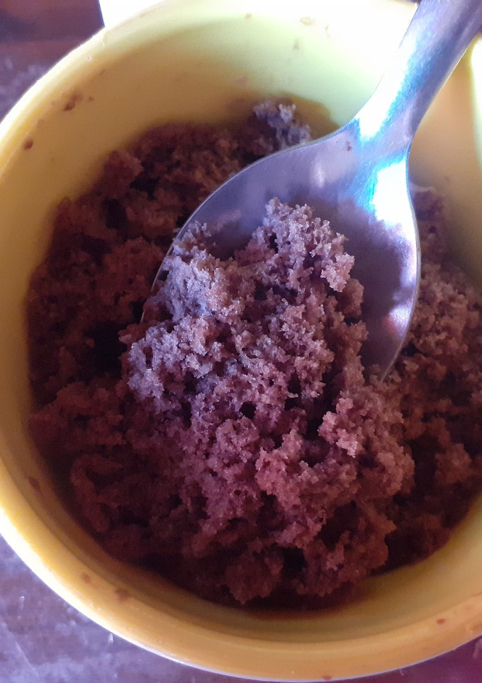 Una foto de Torta en taza en microondas