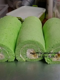 Foto resep Pandan Roll Cake (putih telur)