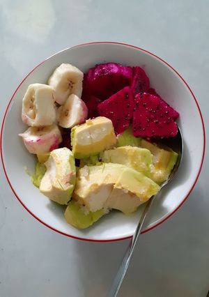 Foto resep Sarapan Sehat dengan Buah 3 Warna