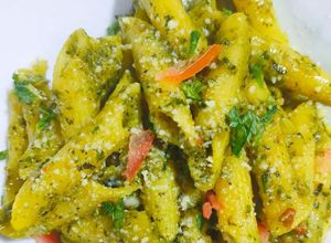 Gambar Penne Regate With Homemade Green Pesto