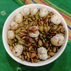 A picture of Masala Roasted Pumpkin Seeds.