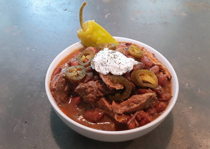 Recipe of Homemade Creole red beans and rice with slow cooked pulled pork