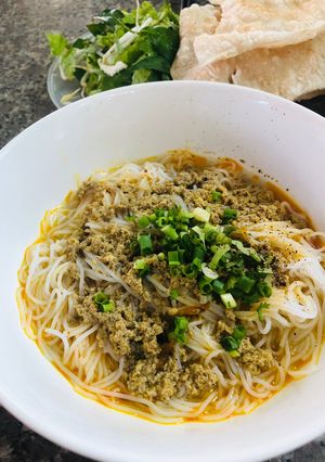 Hình của món Bún rạm Bình Định.