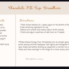 A picture of Chocolate PB Cup Smoothies.