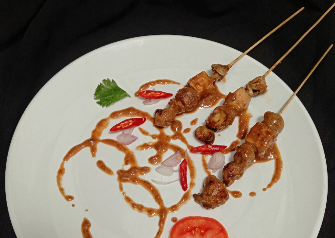 Sate Jamur Bumbu Kacang