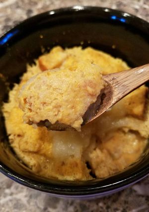 A picture of Pumpkin Pie Bread Pudding.