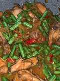 Tumis buncis ayam asem2 segar