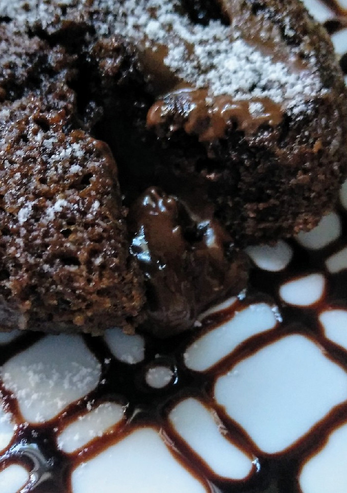 Una foto de Coulant de chocolate