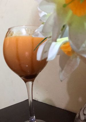 A picture of Carrot and coconut juice...