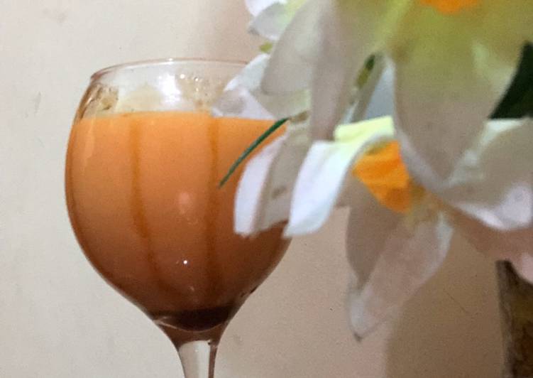 Simple Way to Make Super Quick Homemade Carrot and coconut juice..