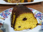 Una foto de budín de mandarinas sin azúcar