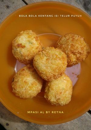 Foto resep Bola bola kentang isi telur puyuh mpasi 1y+
