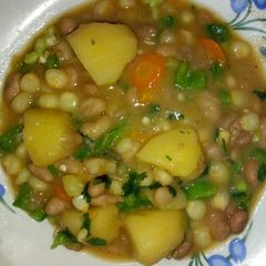 A picture of Githeri with potatoes #4 weeks challenge#.