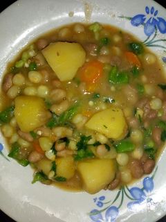 A picture of Githeri with potatoes #4 weeks challenge#.