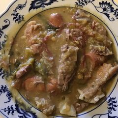 A picture of California Farm Pork Rib Lentil Dinner Soup.