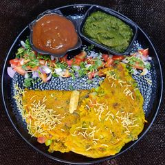 A picture of Stuffed Besan chilla.