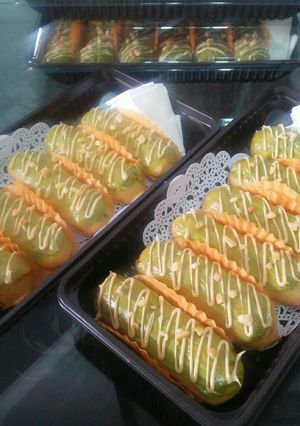 Foto resep Eclair Greentea tiramisu peanuts