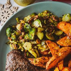 Sautéed Brussel Sprouts With Smoked Bacon A picture of Sautéed Brussel Sprouts With Smoked Bacon.