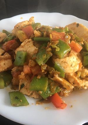 Una foto de Judías verdes rehogadas con pollo