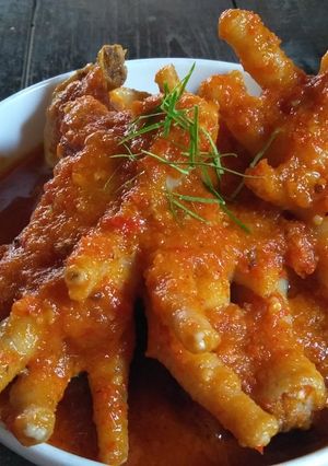 Foto resep Ceker balado pedas