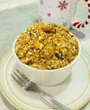 Microwave Apple Crumble with crunchy streusel (Gluten free & vegan)
