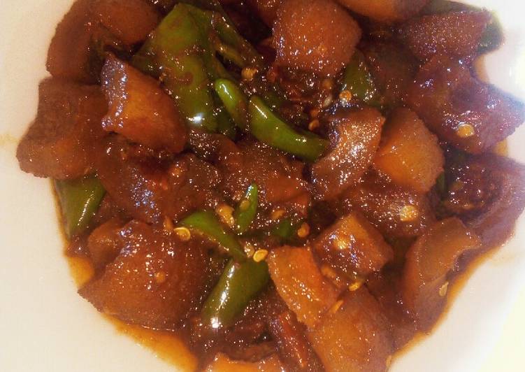 Recipe: Perfect Kikil kecap cabe hijau
