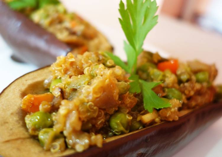 Berenjenas rellenas con quinoa