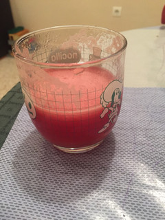 Una foto de Zumo de melón y sandía