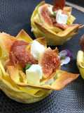 Lasagna cupcake con fichi e crudo - monoporzione
