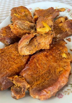Mustáros karaj fokhagymával kacsasütőben recept fotója