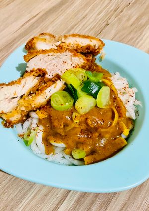 Foto resep Kari udon with chicken katsu