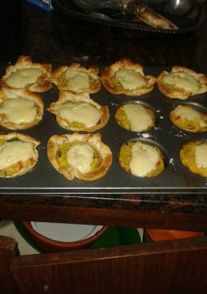 Una foto de Canastitas de zapallitos y choclo