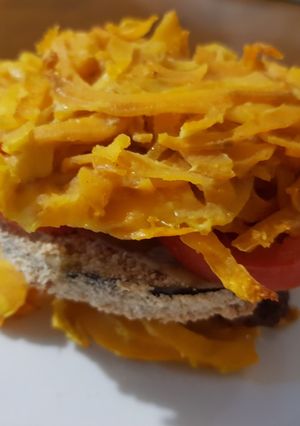 Una foto de Bocadillo de berenjena en boniato